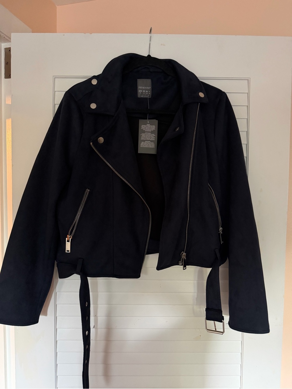 Primark Black Moto Jacket with Belt